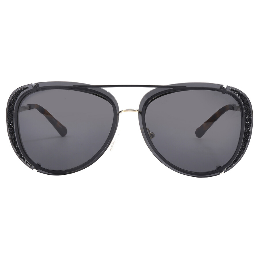 Michael Kors Sicily Dark Grey Pilot Ladies Sunglasses Mk1069 10141w 56