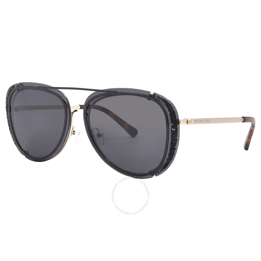 Michael Kors Sicily Dark Grey Pilot Ladies Sunglasses Mk1069 10141w 56