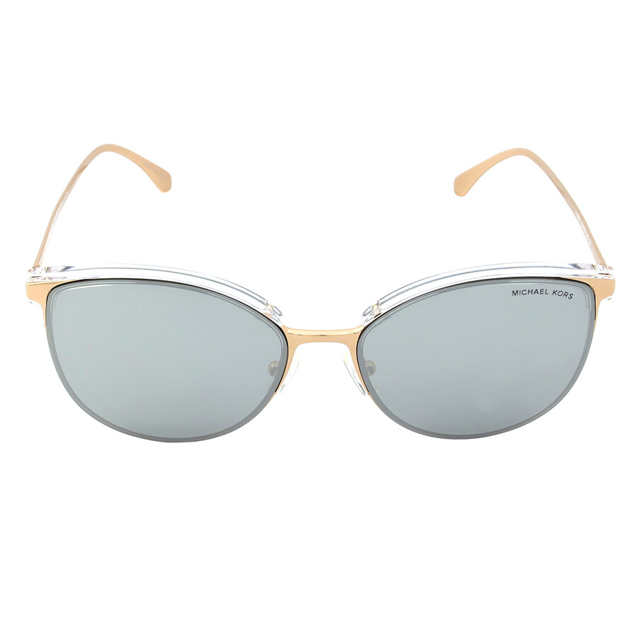 Michael Kors Silver Mirror Round Ladies Sunglasses MK1088 11086G 59