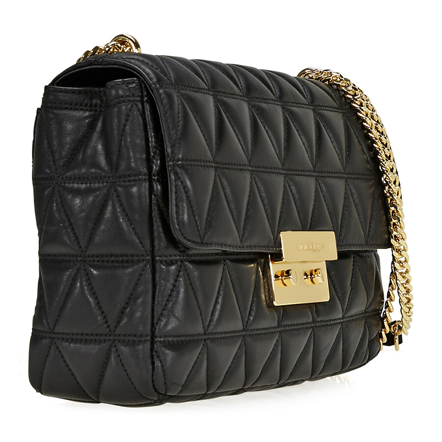 Michael Kors Sloan Extra Large Quilted Shoulder Bag- Black - Michael ...