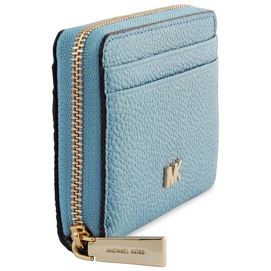 Michael Kors Small Pebbled Leather Wallet Powder Blue Michael Kors