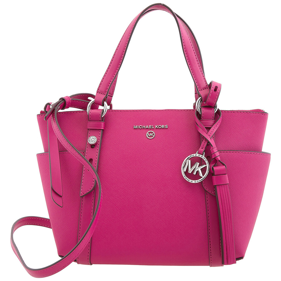 Michael Kors Sullivan Small Saffiano Leather Top-zip Tote Bag In Red