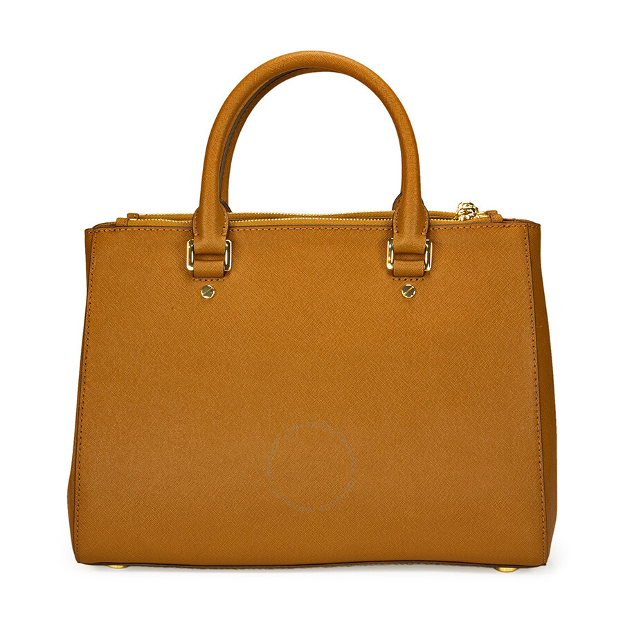 Michael Kors Sutton Leather Medium Satchel Handbag Brown Michael Kors Sutton Leather Medium Satchel Handbag Brown