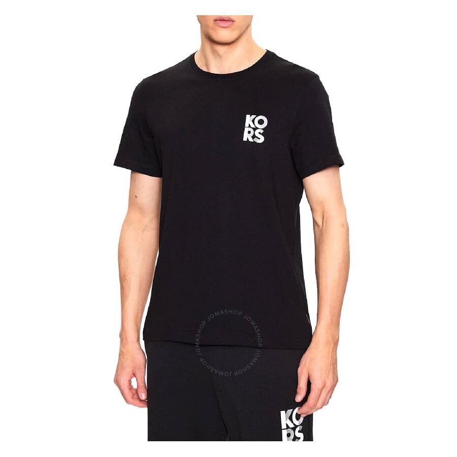 Michael Kors Transistor Graphic Logo Cotton T-shirt In Black