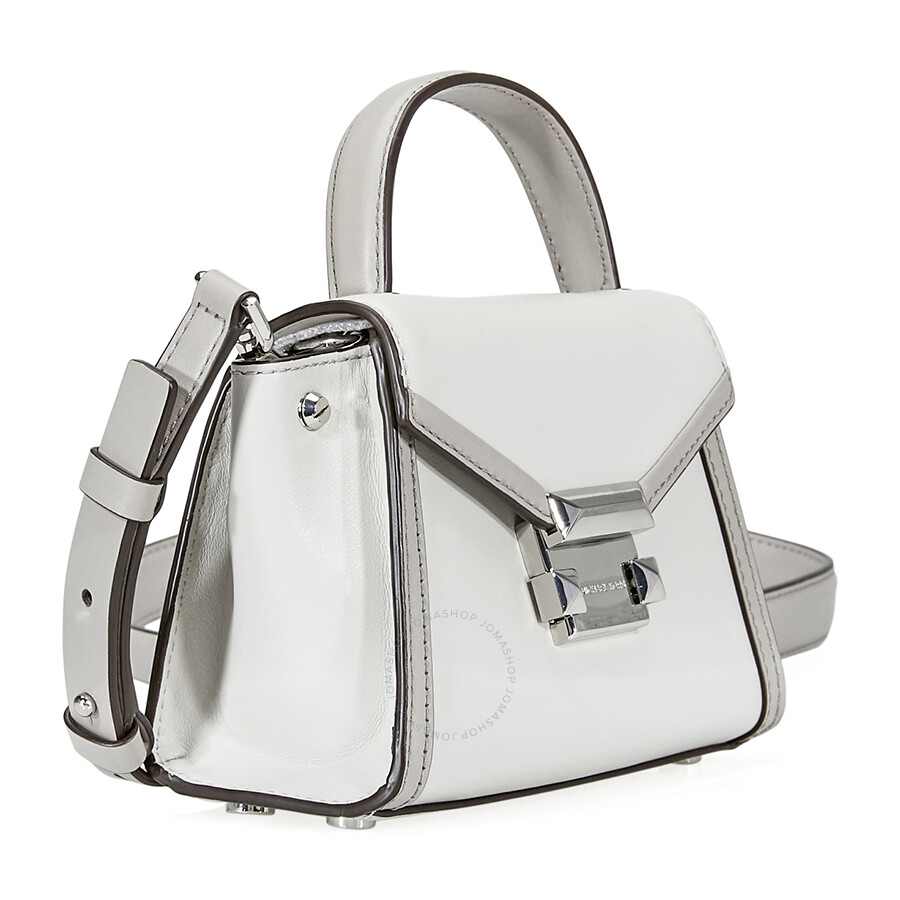 Michael Kors Whitney Leather Crossbody Bag Aluminum Pearl Grey Michael Kors Whitney Leather Crossbody Bag Aluminum Pearl Grey