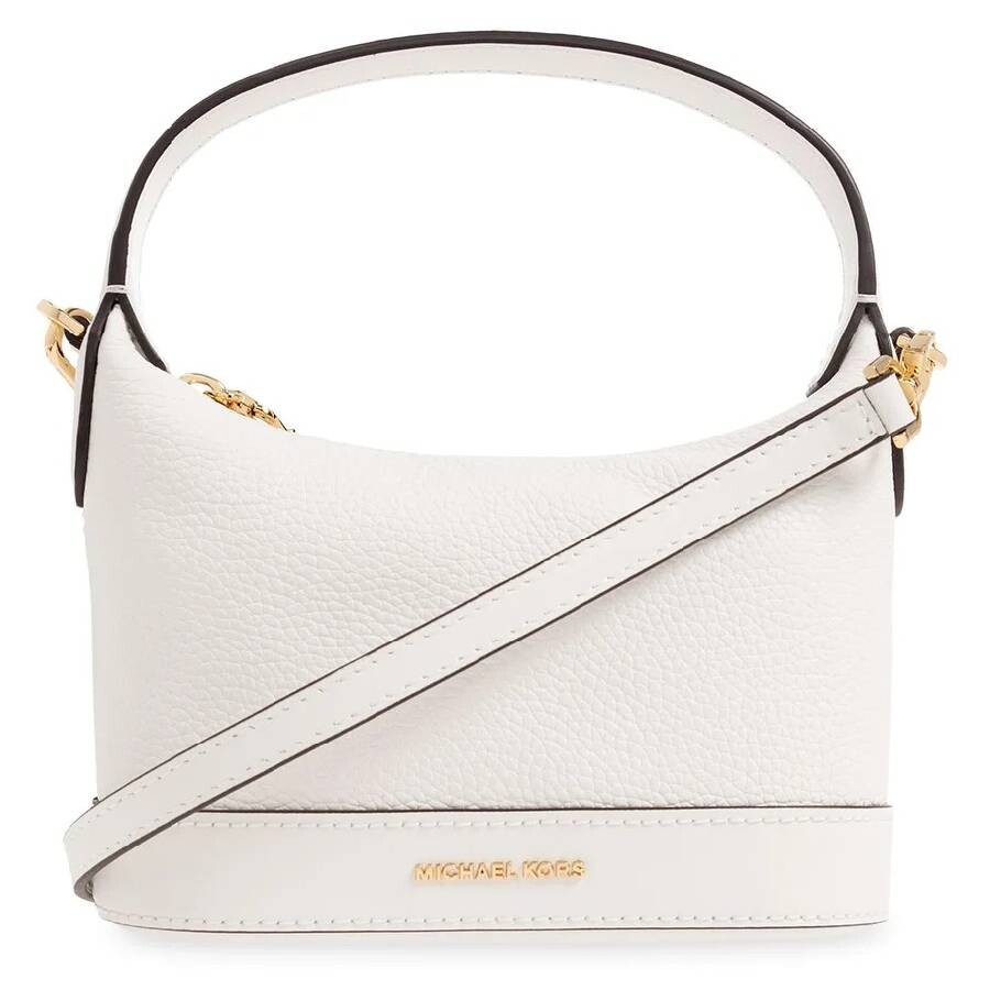 Michael Kors Wythe Small Leather Crossbody Bag In White