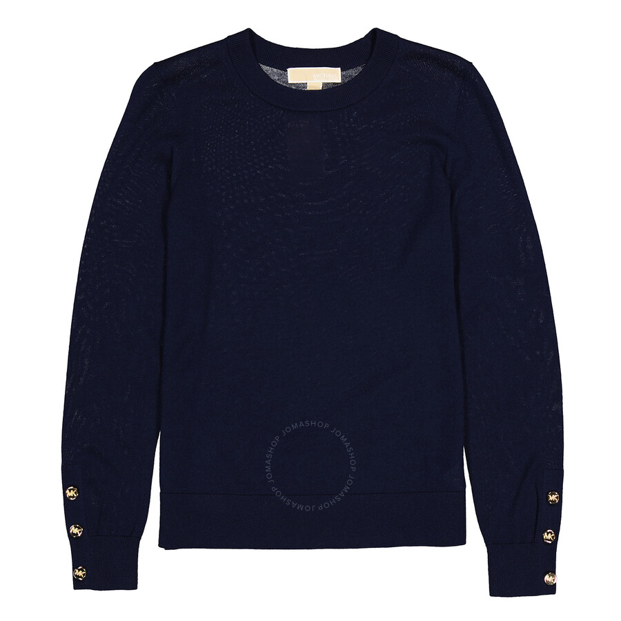 Michael Kors Michael  Crewneck Knitted Jumper In Blue