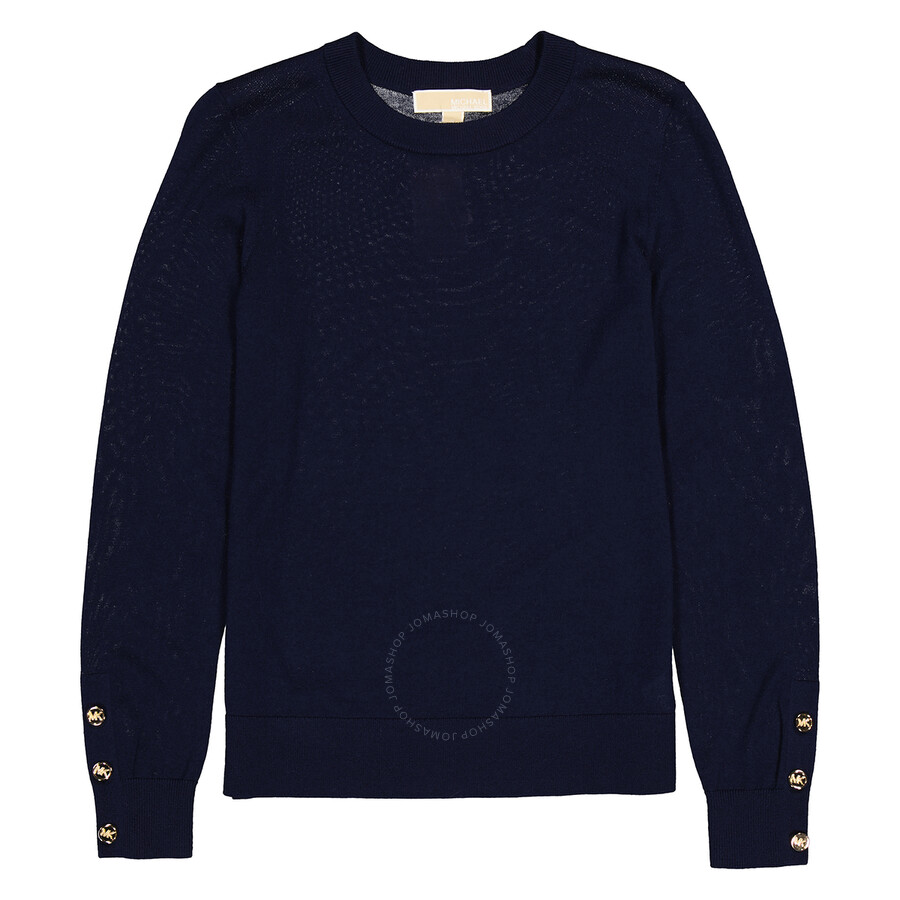 Michael Kors Michael  Crewneck Knitted Jumper In Blue