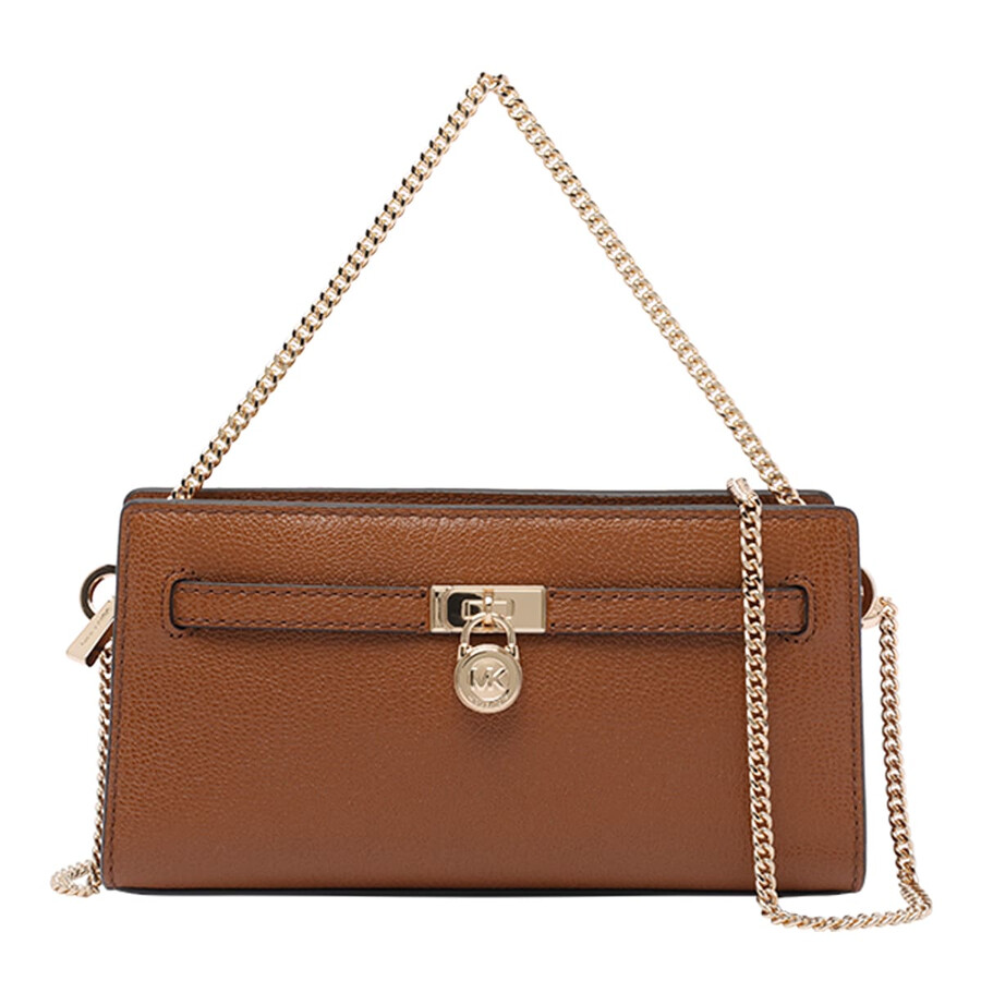 Michael Kors Hamilton Small Leather Convertible Crossbody In Brown