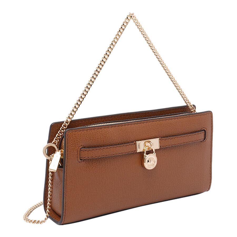 Michael Kors Hamilton Small Leather Convertible Crossbody In Brown