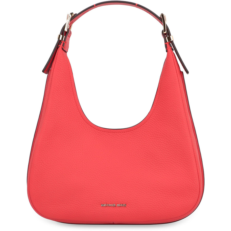 Michael Kors Logo Patch Shoulder Bag In Red