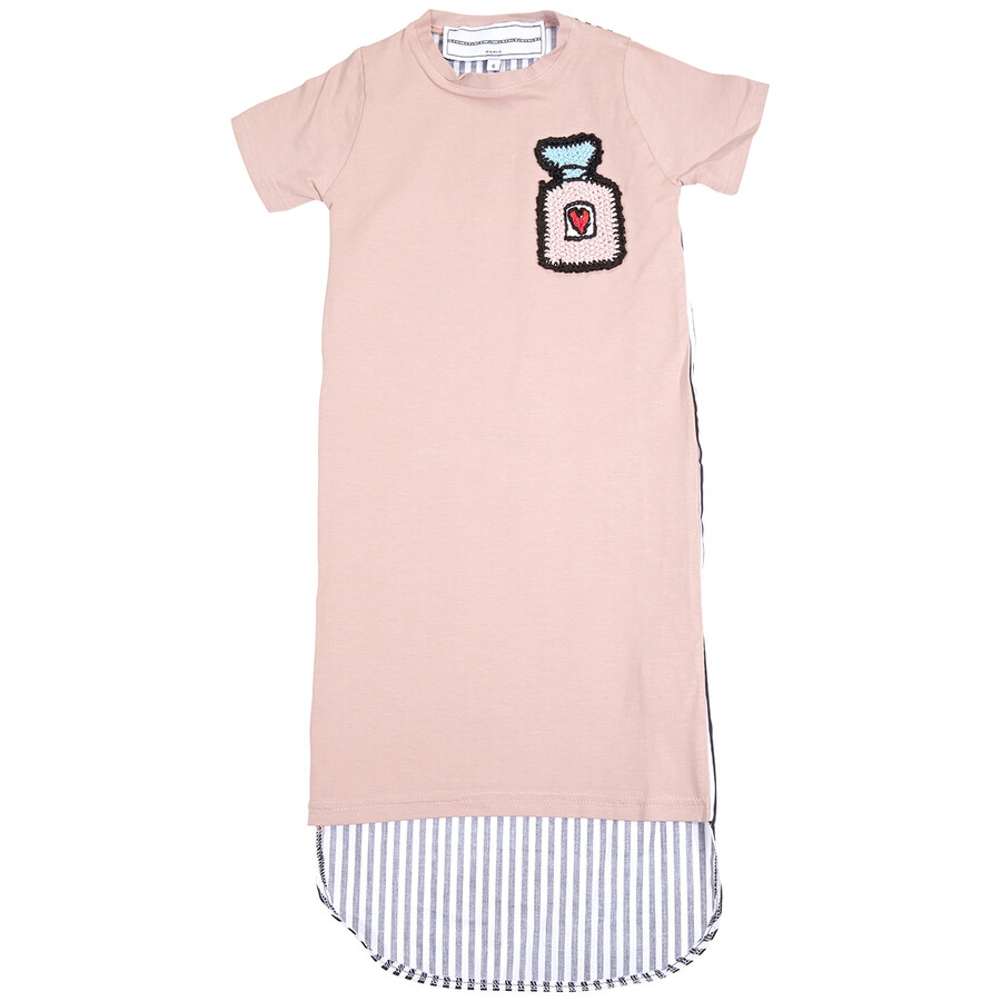 Kids Contrast Back Short-sleeve Dress