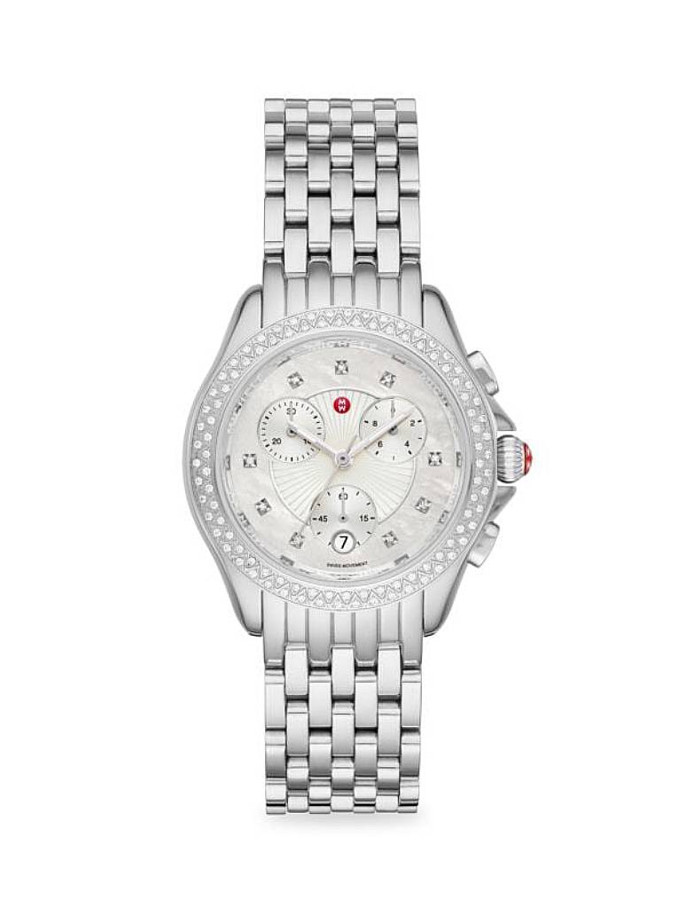 Michele Belmore Quartz Diamond Silver Dial Ladies Watch MWW29B000023