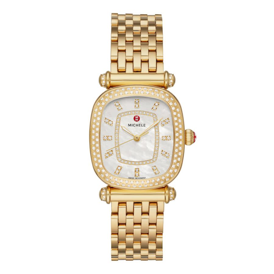 Michele Caber Isle Quartz Diamond Mother of Pearl Dial Ladies Watch MWW16C000034