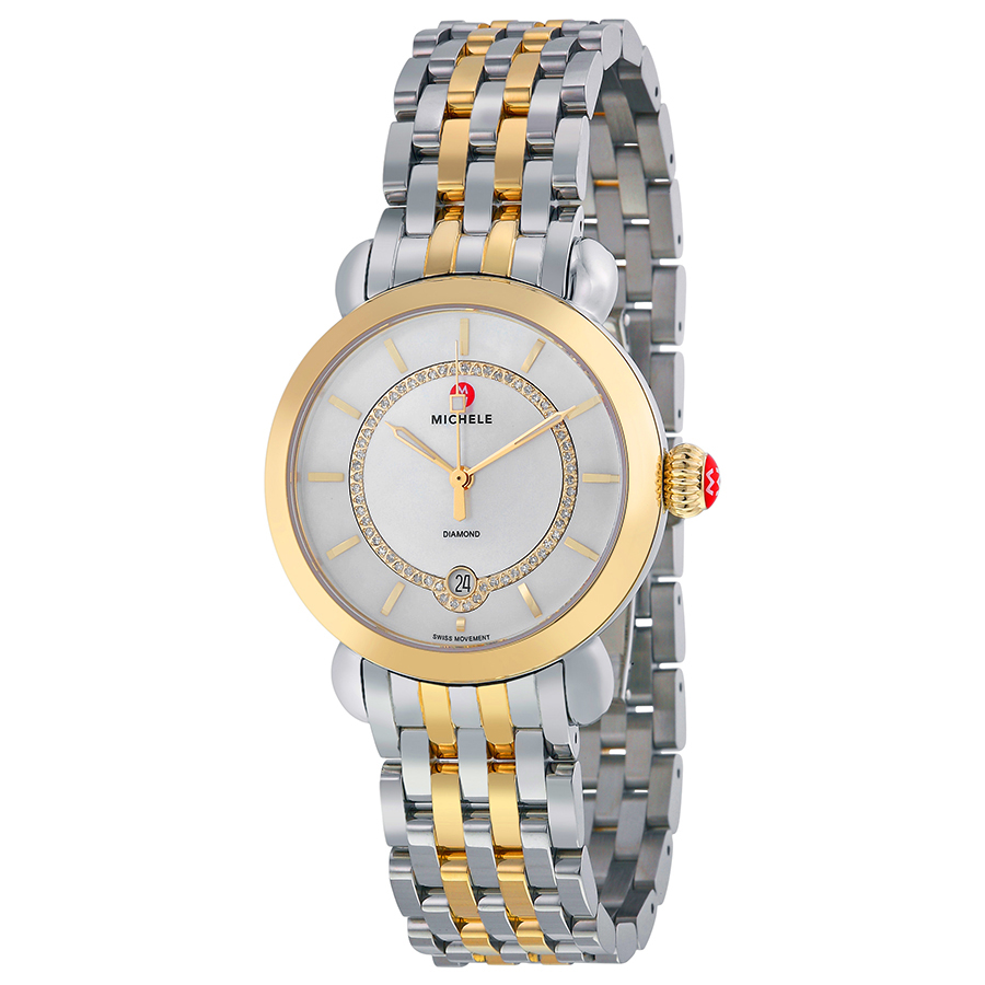 Michele CSX Elegance Mother of Pearl Dial Two-tone Ladies Watch MWW03T000064