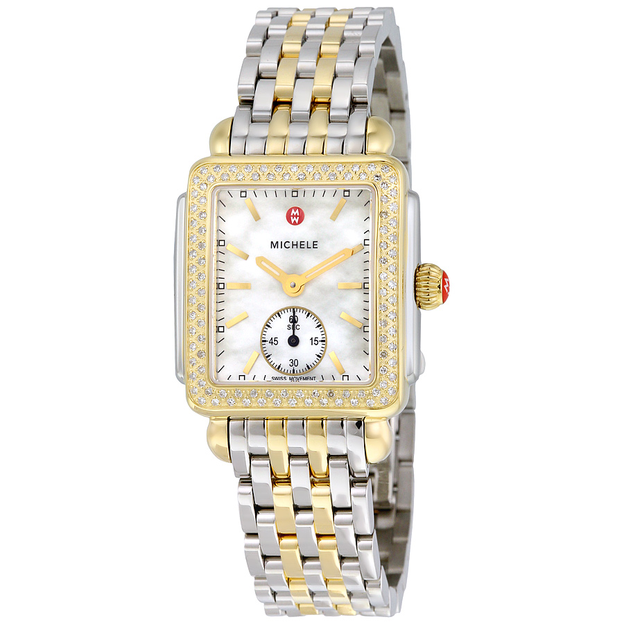 Michele Deco 16 White Mother of Pearl Dial Ladies Watch MWW06V000023