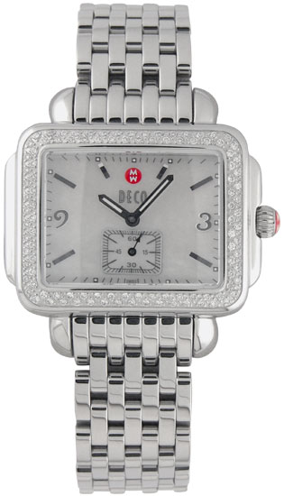 Michele Deco Cadet Diamond Steel Ladies Watch MWW06C000038