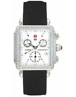 Michele Deco Diamond Black Ladies Watch MWW06A000027