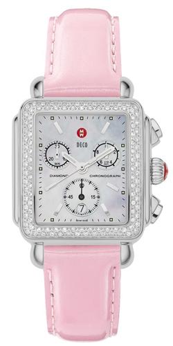 Michele Deco Diamond Sweetheart Leather Ladies Watch MWW06A000522
