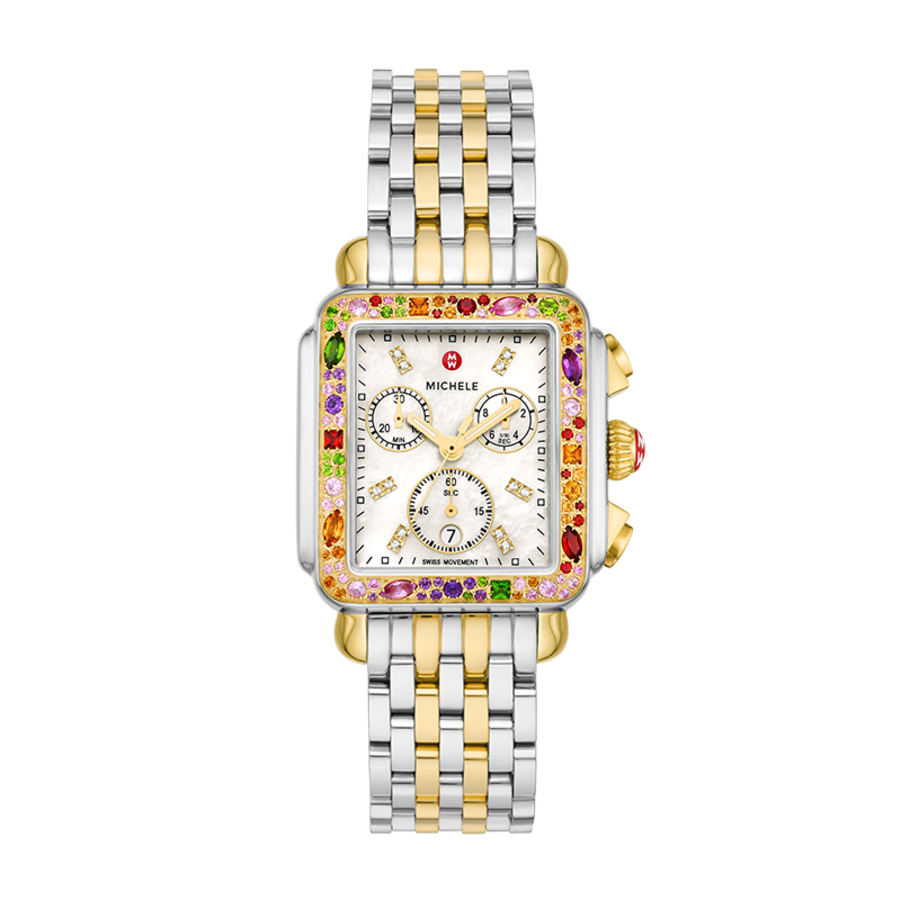Michele Deco Soiree Chronograph Quartz Diamond Ladies Watch MWW06A000801