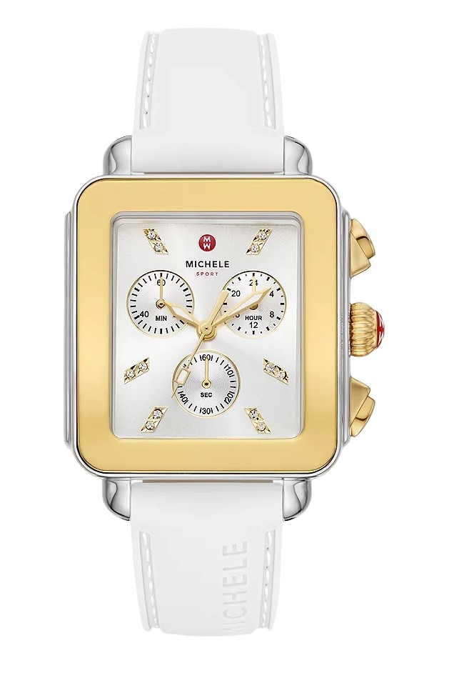 Michele Deco Sport Chronograph Quartz Diamond Silver Dial Ladies Watch MWW06K000060