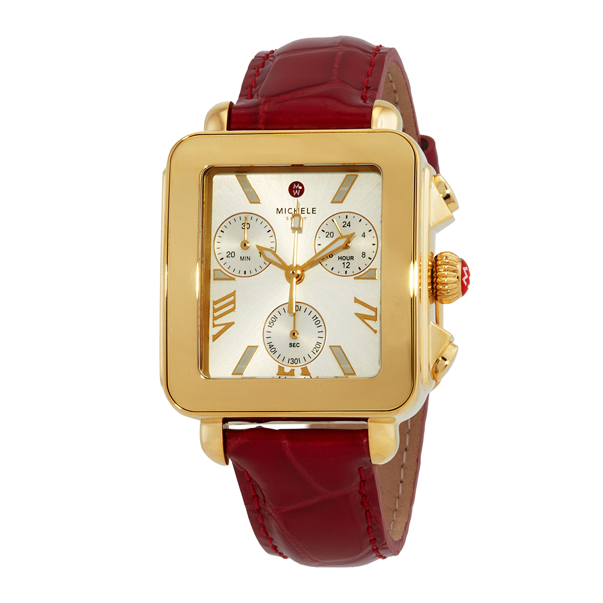 Michele Deco Sport Chronograph Quartz Silver Dial Ladies Watch MWW06K000065