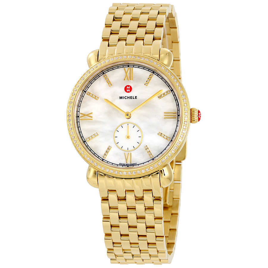 Michele Gracile Diamond Mother of Pearl Dial Ladies Watch MWW26A000009