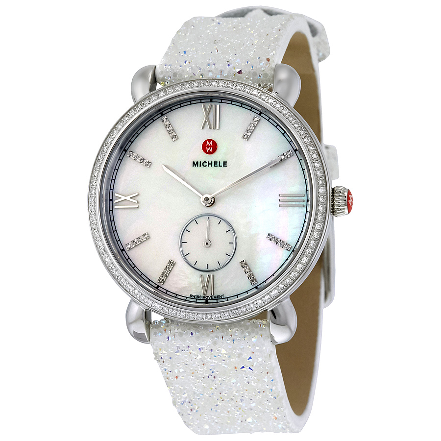 Michele Gracile Mother of Pearl Dial Diamond Ladies Watch MWW26A000002