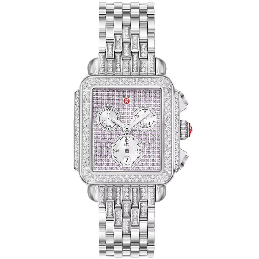 Michele Limited Edition Deco Diamond Pink Dial Ladies Watch MWW06A000803