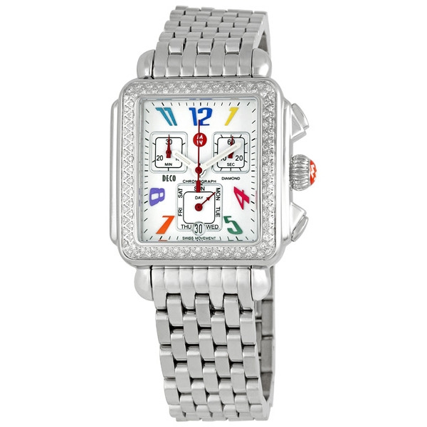 Michele Michele Deco Day Chronograph Quartz Diamond Ladies Watch