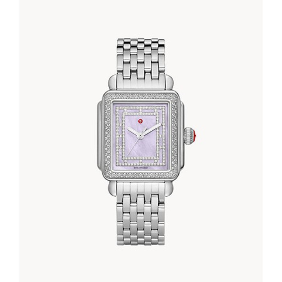 Michele Deco Madison Quartz Diamond Purple Dial Ladies Watch MWW06T000247