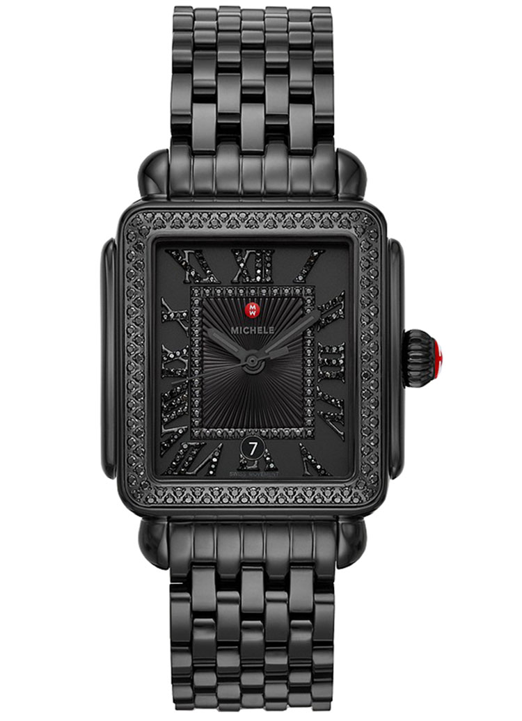 Michele Quartz Black Dial Ladies Watch MWW06T000215