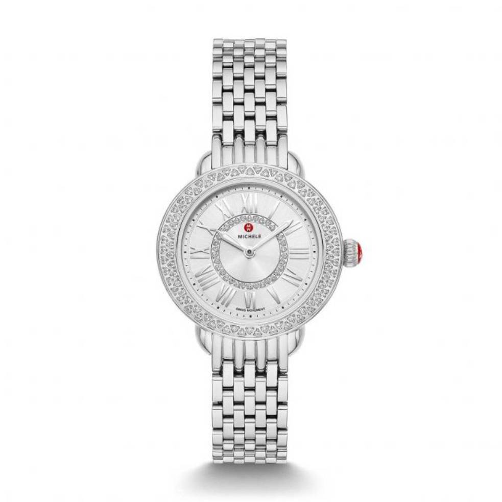 Michele Quartz Diamond Silver Dial Ladies Watch MWW21E000025
