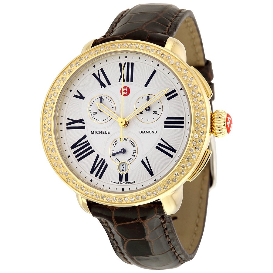 Michele Serein Chronograph Silver Dial Ladies Watch MWW21A000012