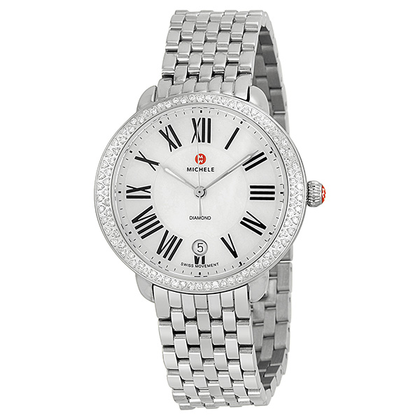 Michele Serein Mother of Pearl Dial Stainless Steel Ladies Watch MWW21B000001
