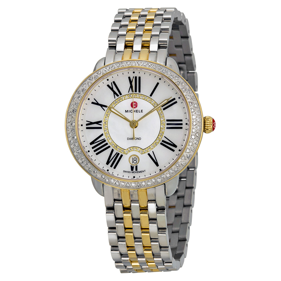 Michele Serein Mother of Pearl Two-tone Ladies Watch MWW21B000032