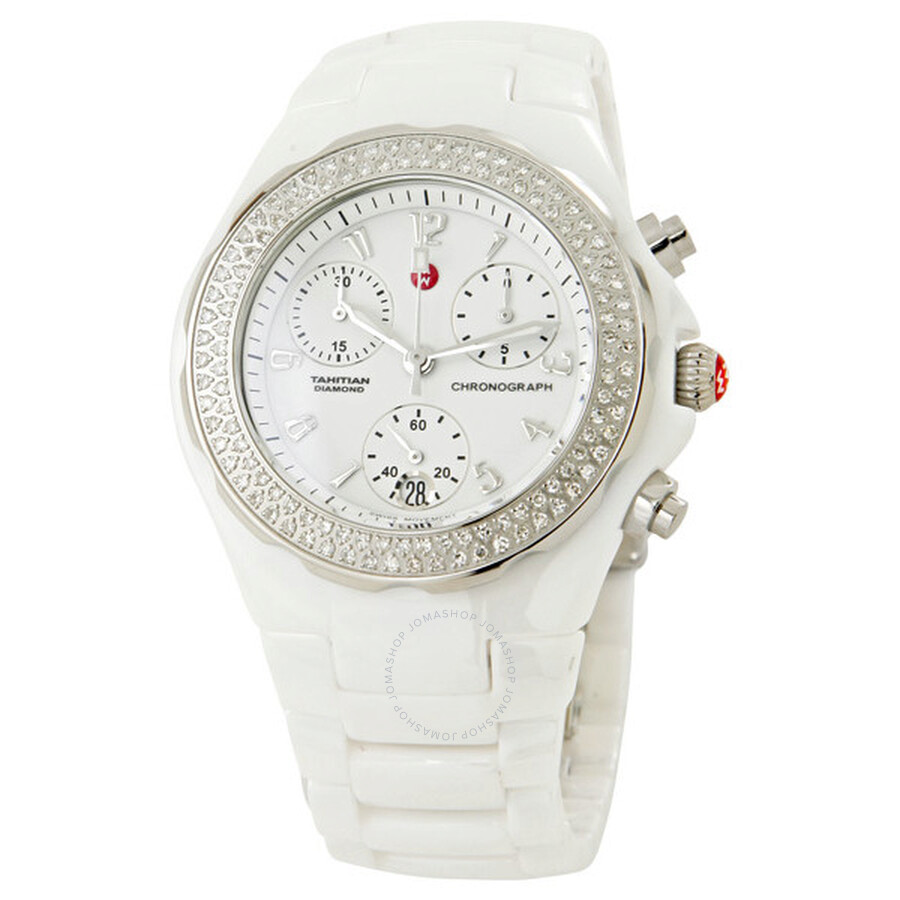 michele ceramic diamond watch