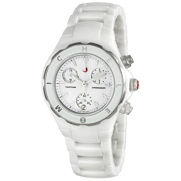 Michele Tahitian Ceramic Chronograph  (MWW12A000002), Michele Tahitian White Ceramic Chronograph Quartz Watch  main image 3
