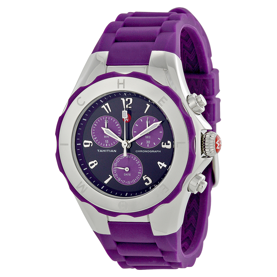 Michele Tahitian Jelly Bean Purple Dial Silicone Ladies  display picture 1