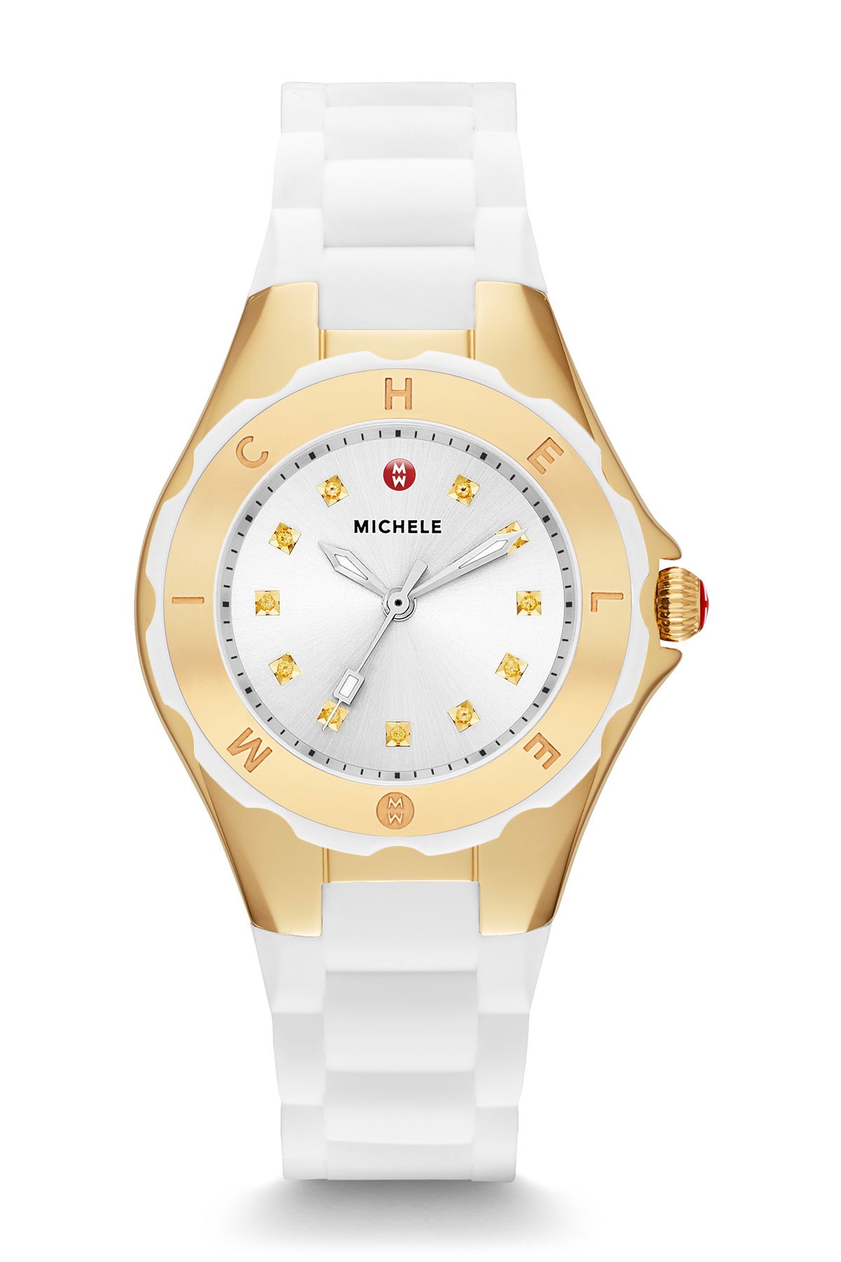 Michele Tahitian Jelly Bean White Dial Ladies Sports Watch MWW12P000013