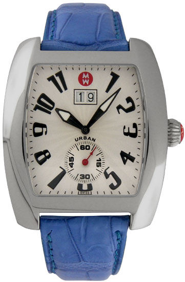 Michele Urban Steel Blue Strap Ladies Watch MWW02C000059