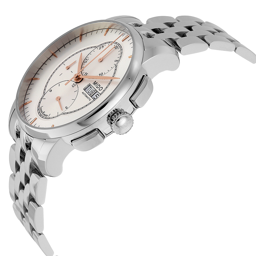 Mido Baroncelli Automatic Chronograph Silver Dial Stainless Steel Men's Watch M86074101 