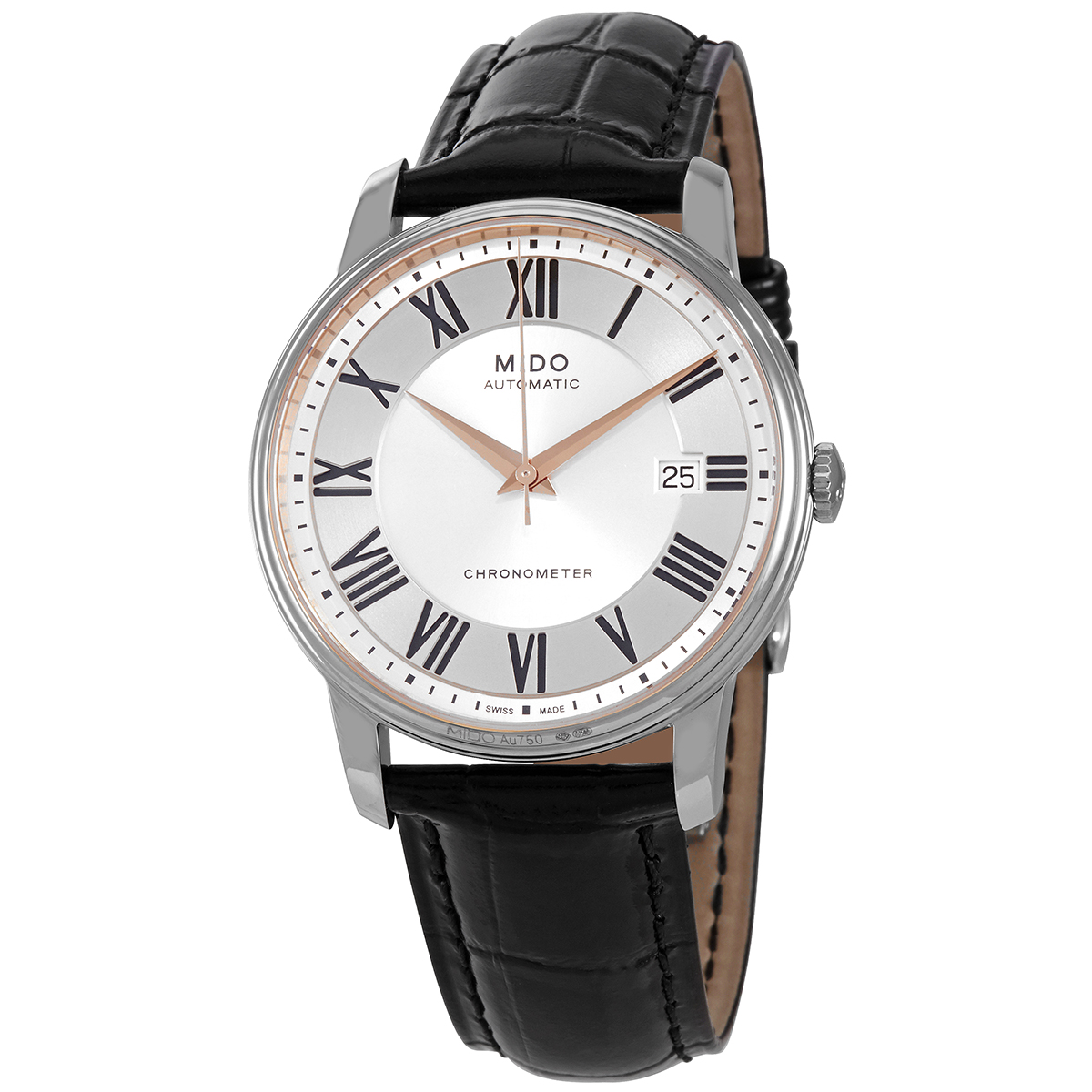 Mido Baroncelli Automatic Silver Guilloche Dial Men's Watch M010.408.46.033.29