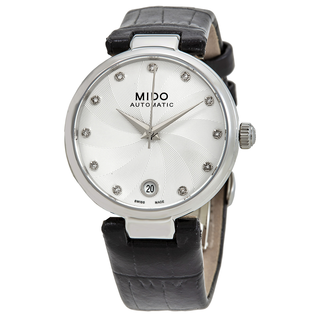 Mido Baroncelli II Automatic Diamond Silver Dial Ladies Watch M0222071603610