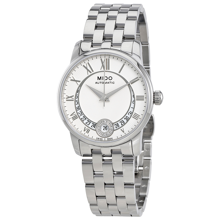 Mido Baroncelli II Automatic Silver Dial Ladies Watch M0072071103800
