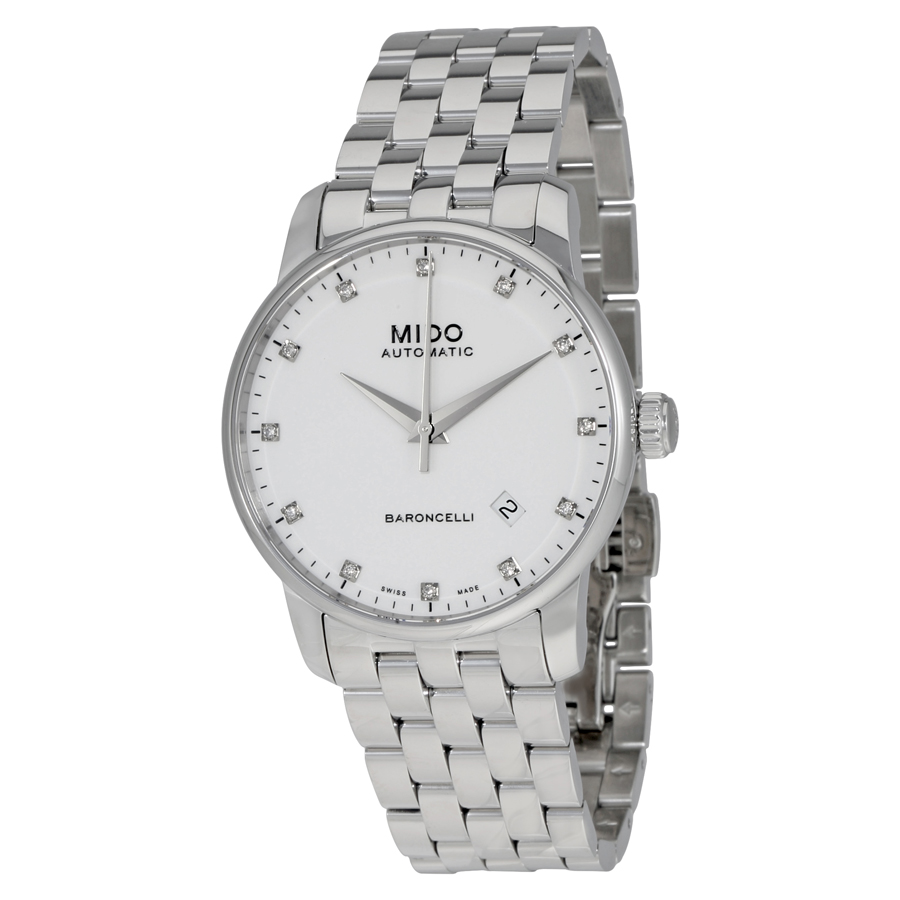 Mido Baroncelli II Automatic White Dial Diamond Men's Watch