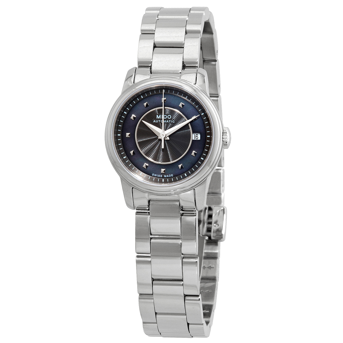Mido Baroncelli III Automatic Black Mother of Pearl Ladies Watch M010.007.11.121.00
