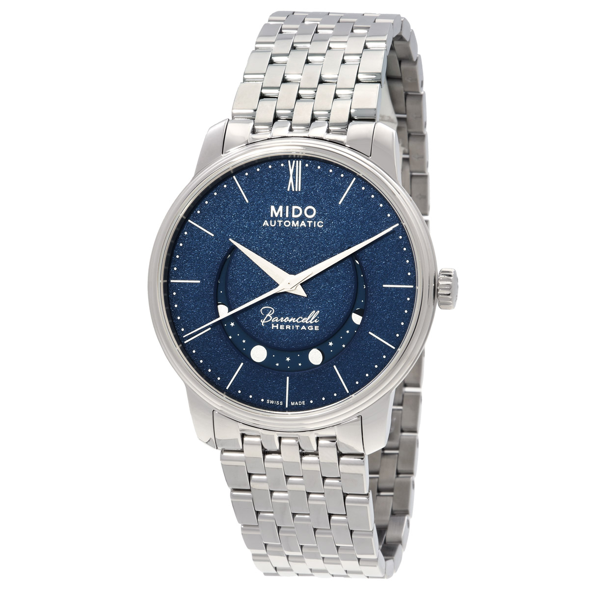 Mido Baroncelli Smiling Moon Automatic Blue Dial Men's Watch