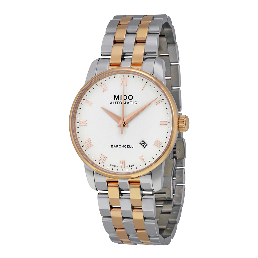 Mido Baroncelli Automatic White Dial Two-tone Men's Watch M86009N61