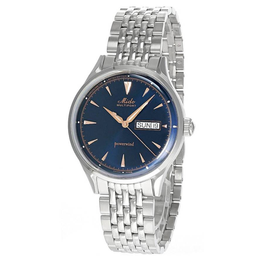 Mido Multifort Powerwind Limited Edition Automatic Blue Dial Watch M0404081104100